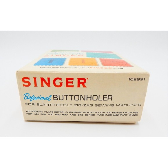 Singer Professional Buttonholer 102991 Original Box Slant Needle Zig Zag - Picture 11 of 12